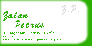 zalan petrus business card